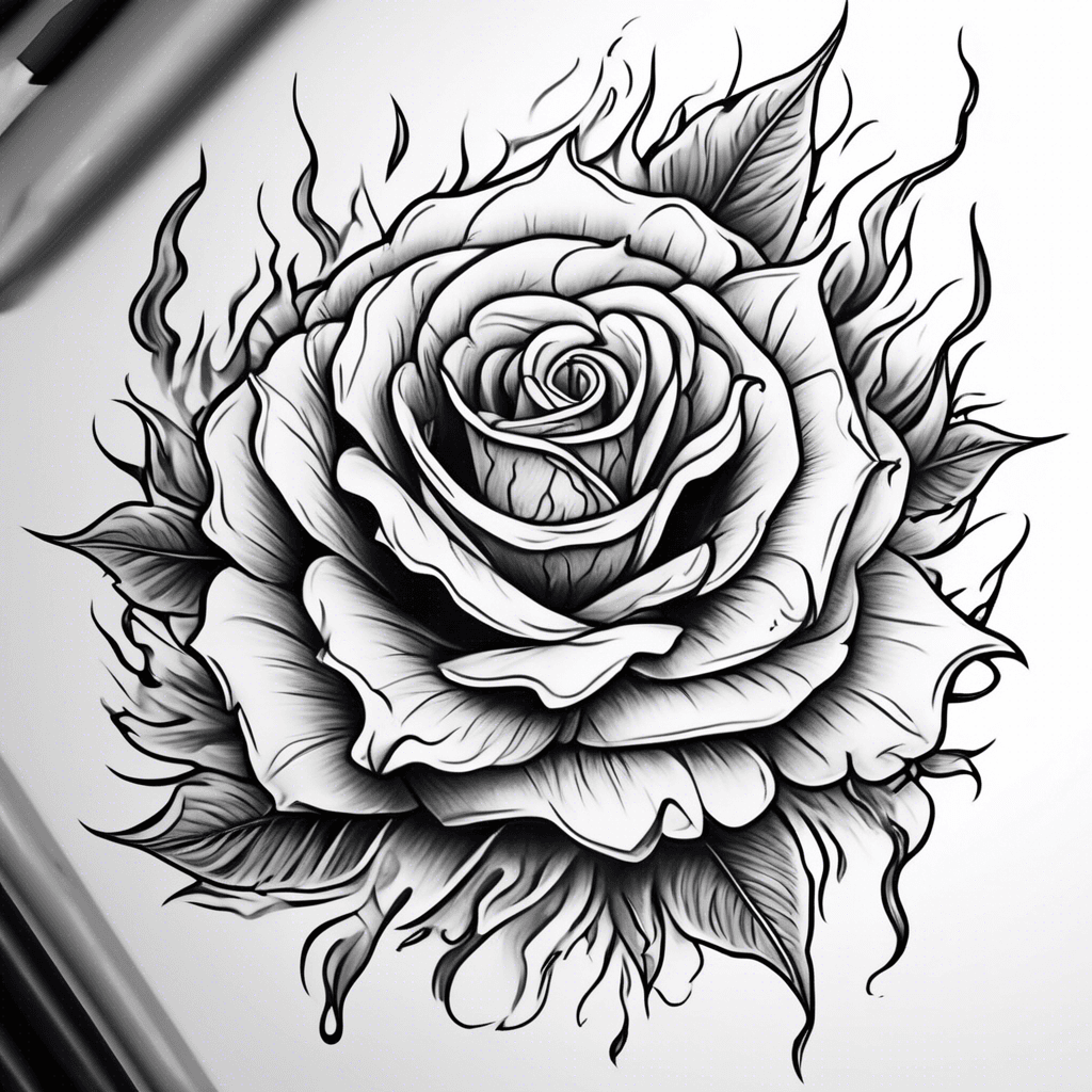 Black & gray AI tattoo style preview