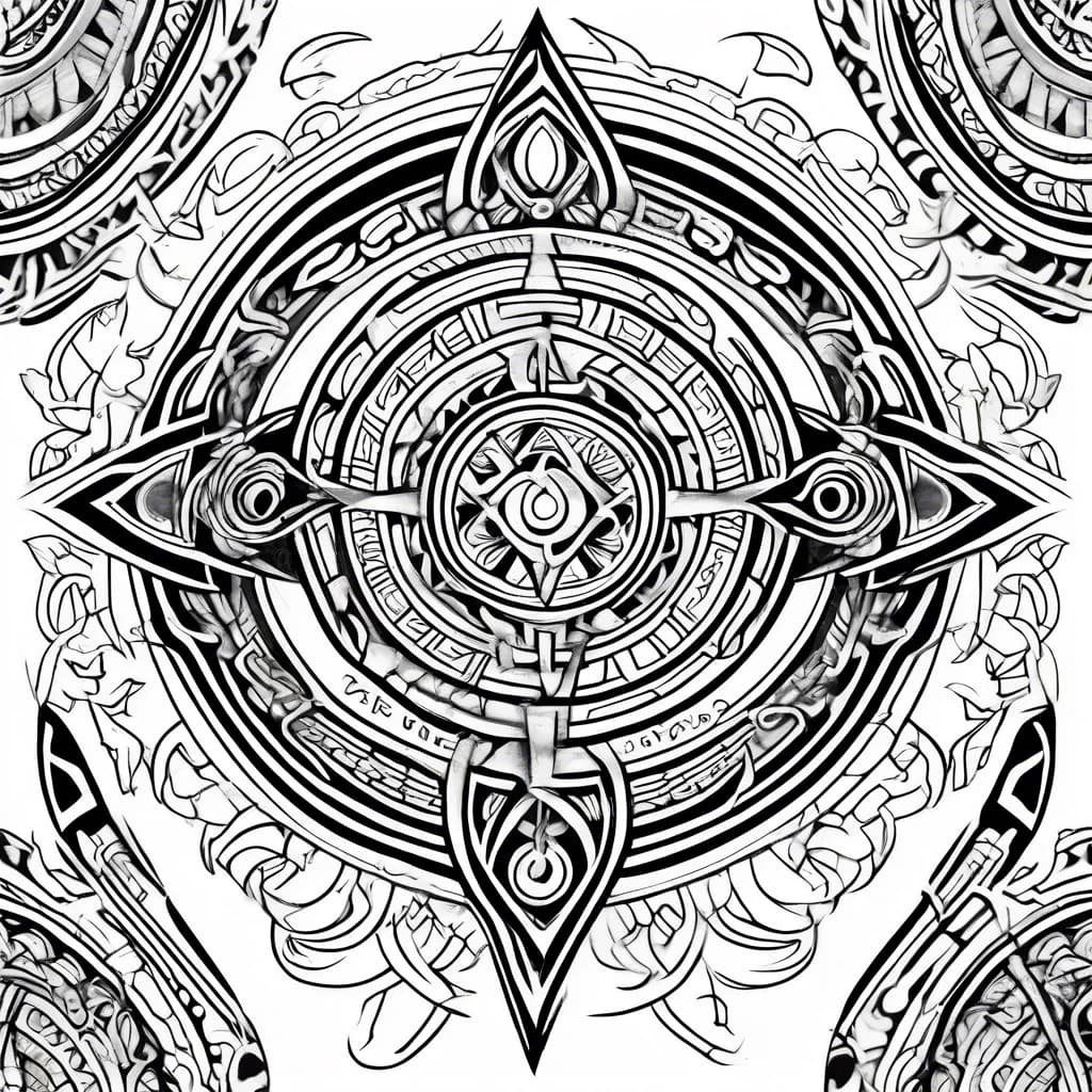 Tribal tattoo concept generated with AI